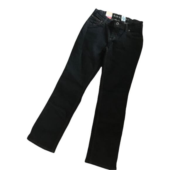 Arizona Straight Leg Dark Rinse Jeans NEW NWT 8.5 Plus Adjustable Waist - Picture 1 of 6